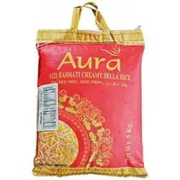 Aura 1121 Basmati Creamy Sella Rice 5 kg - 1
