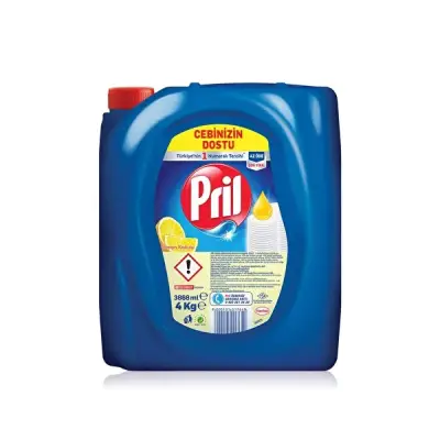 Pril Elma Kokulu Sıvı Bulaşık Deterjanı 4 kg - 1