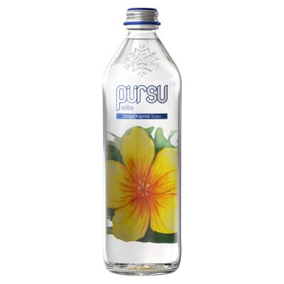 Pürsu Elite Cam Şişe Doğal Kaynak Suyu 750 ml - 1