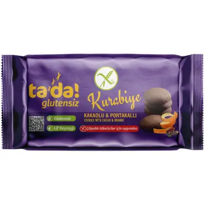 Tada Glutensiz Kurabiye Kakaolu Portakallı 100 gram - 1