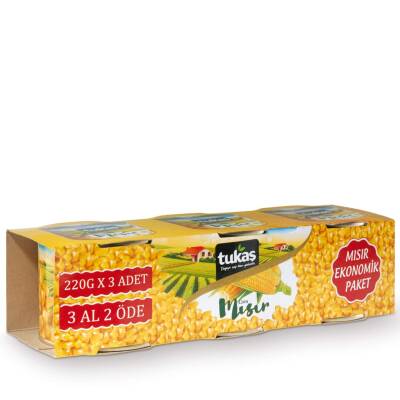  Tukaş Vegan Glutesiz Konserve Mısır 3'lü 150 gram - 1